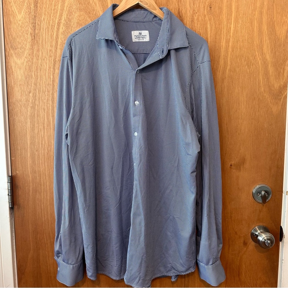 Men’s Mizzen + Main American Made Trim Fit Button Down Long Sleeve Shirt XXL